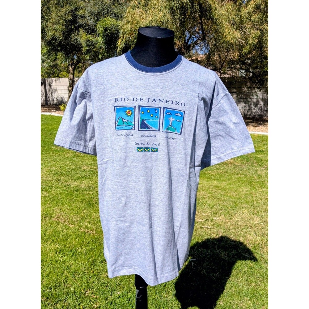 Rio De Janeiro Pao de Acucar/Copacabana/Corcovado/Gosto de Voce! XL Shirt NOS